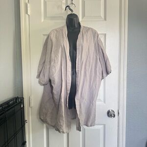Men’s Grey linen kimono - size M